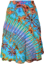 Maëlys Jupe Midi Batik – Jupe Hippie Réversible en Haut Sans Bretelles