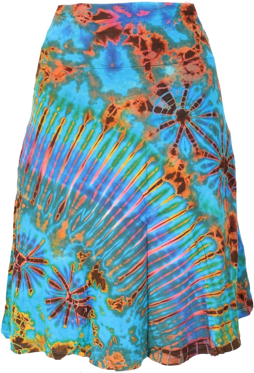 Maëlys Jupe Midi Batik – Jupe Hippie Réversible en Haut Sans Bretelles