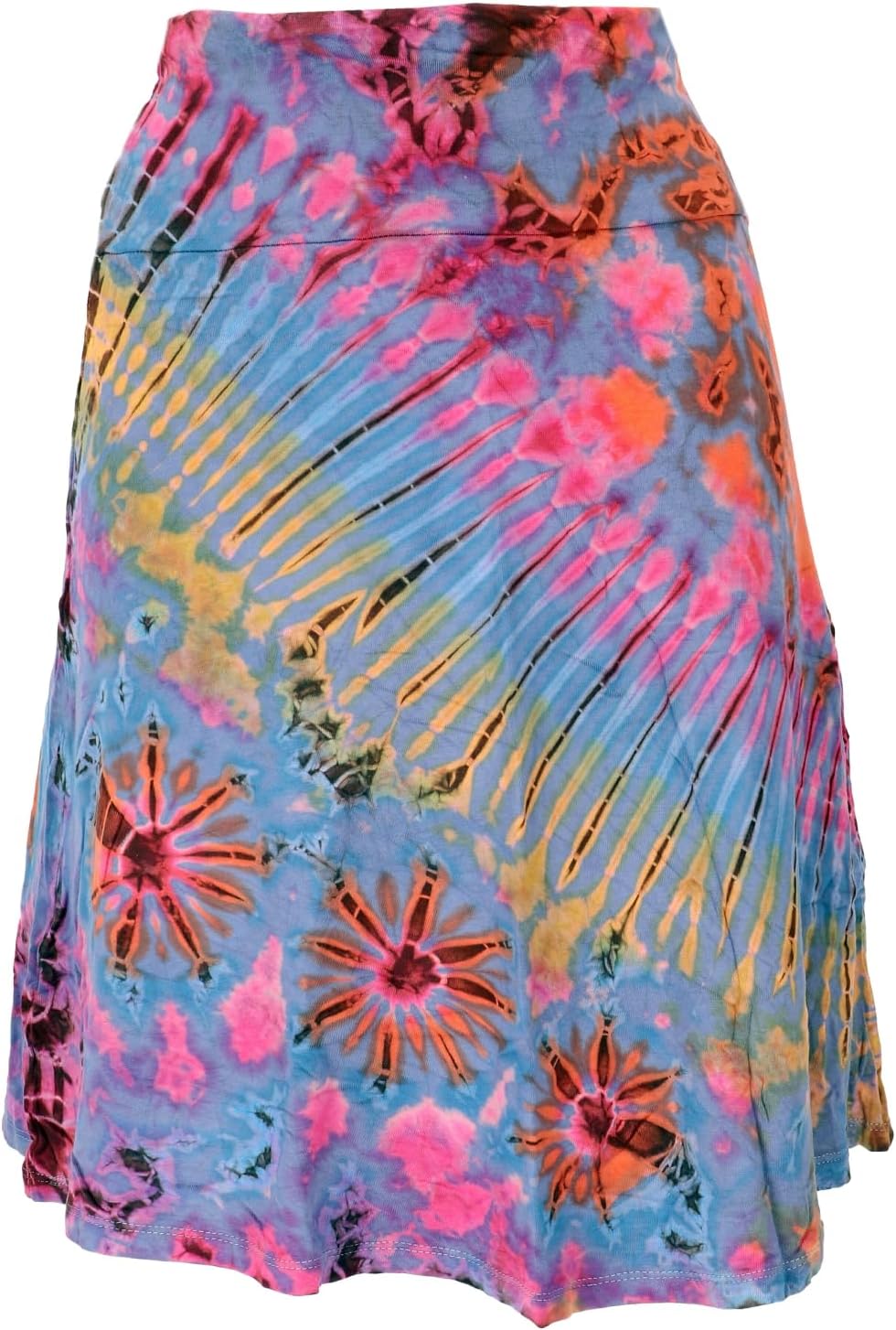 Maëlys Jupe Midi Batik – Jupe Hippie Réversible en Haut Sans Bretelles