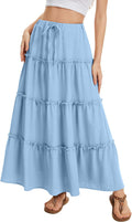 Victoire Jupe Maxi – Jupe Longue Taille Haute Fluide avec Poches