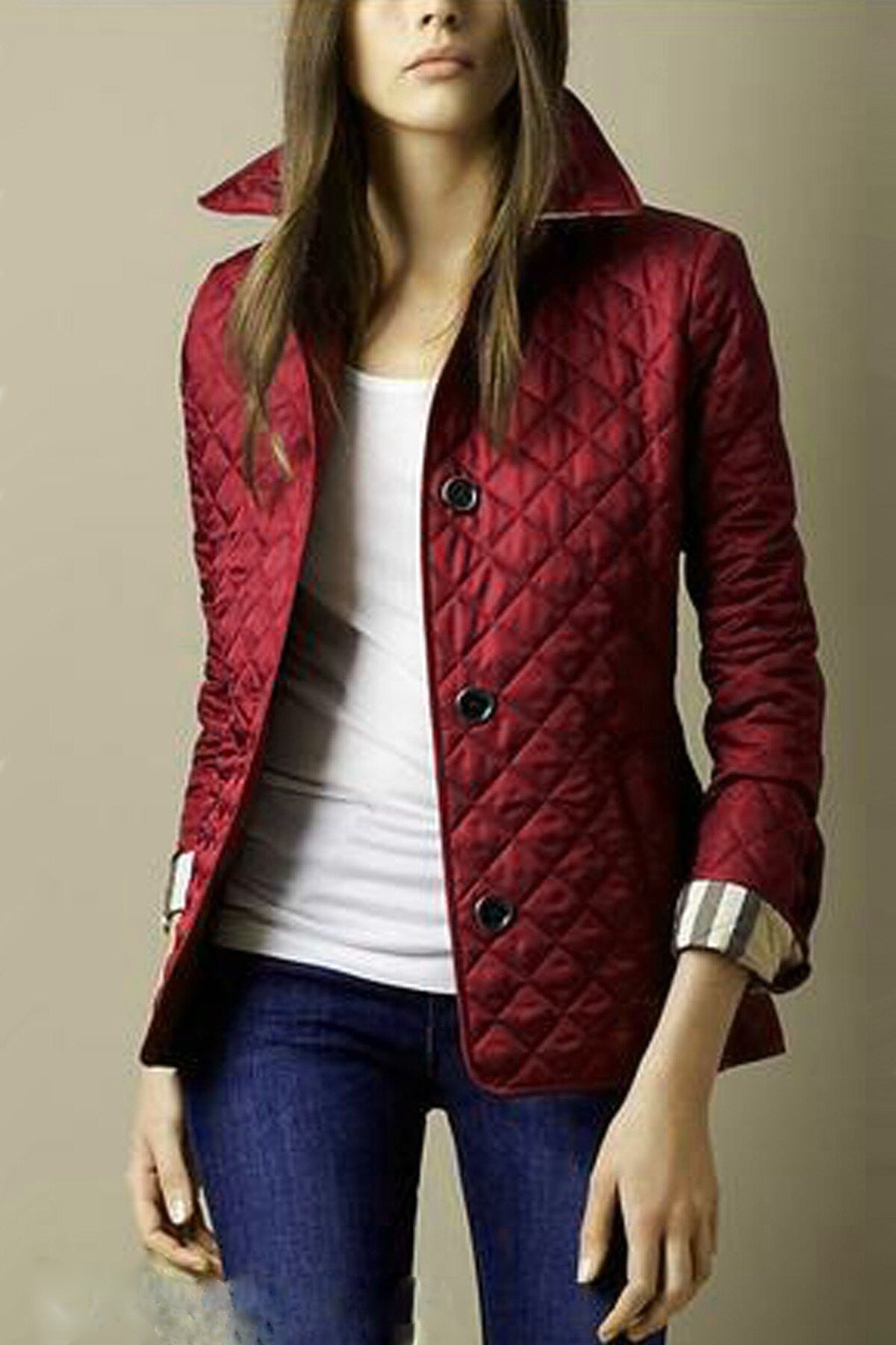 Maric Veste Matelassée Femme – Veste Élégante Ajustée avec Boutons & Design Raffiné