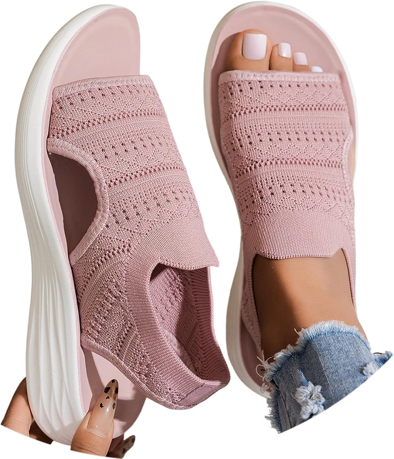 Nadège Sandales Femme Outdoor – Sandales Confort Respirantes à Brides avec Semelle Amortissante