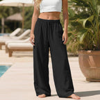 Camille Pantalon Palazzo en Lin – Pantalon Léger et Fluide avec Poches
