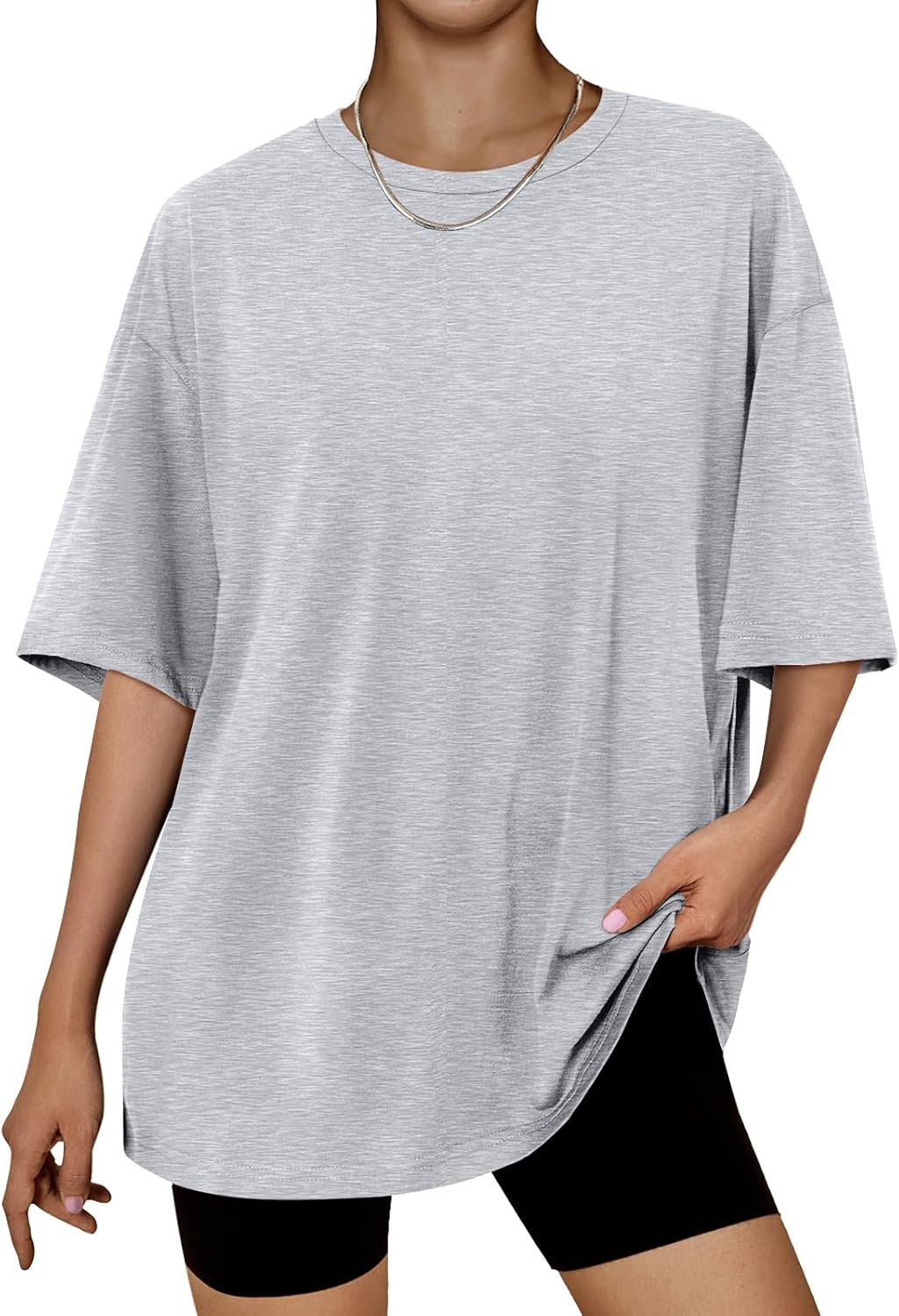 Michelle T-Shirt Oversize Femme – Haut Décontracté à Manches Courtes pour le Quotidien