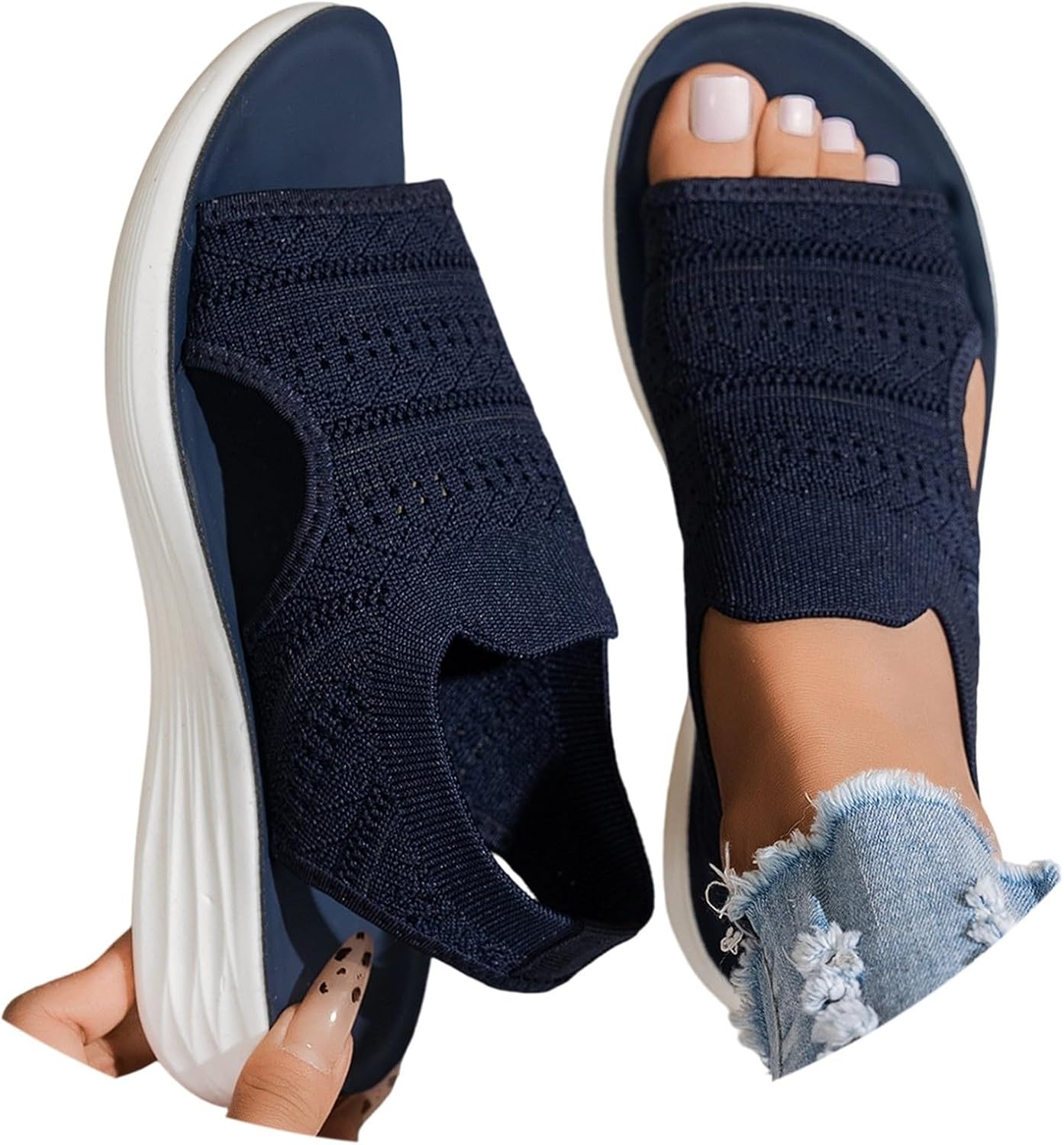 Nadège Sandales Femme Outdoor – Sandales Confort Respirantes à Brides avec Semelle Amortissante