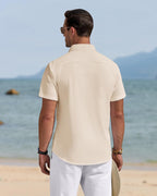 Adrian Chemise Homme à Manches Courtes – Chemise Légère à Boutons pour l'Été