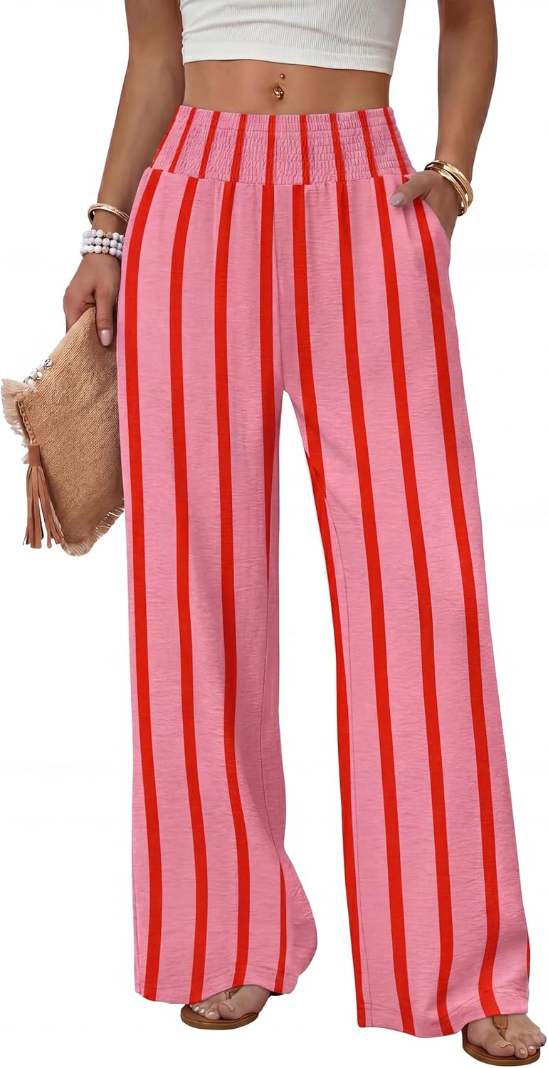 Héloïse Pantalon Femme – Pantalon Large Taille Haute avec Poches