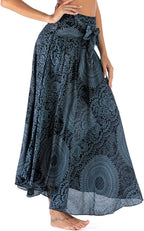 Mireille Jupe Maxi – Jupe Bohème Imprimée Convertible 2-en-1 en Viscose