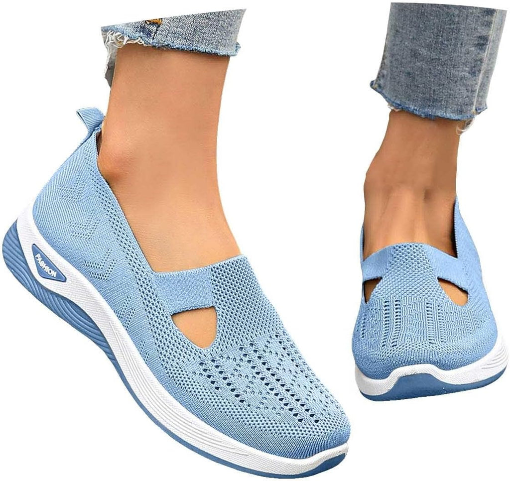 Cyrielle Zapatos Mujer Transpirables – Zapatillas Ligeras para Poner con Soporte de Arco