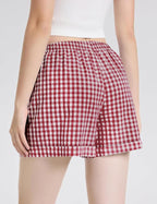 Elisa Short Femme – Short Taille Haute en Coton avec Taille Élastiquée et Poches