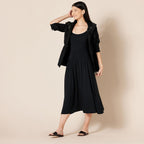 Élisabeth Gonna Midi – Gonna Pull-On in Jersey Fluido con Tasche