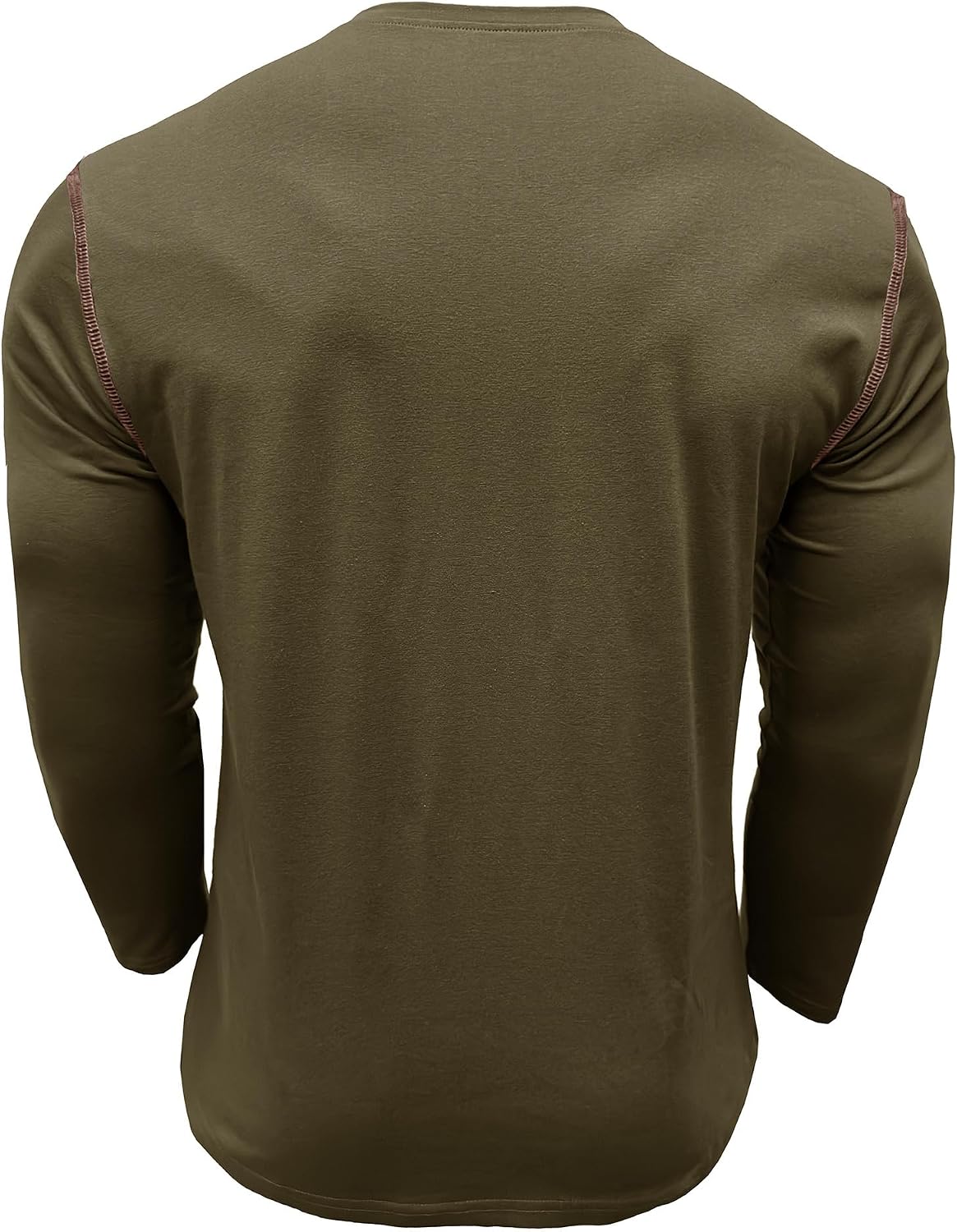Nathan T-Shirt Henley Homme à Manches Longues – Haut Casual en Coton avec Col Boutonné