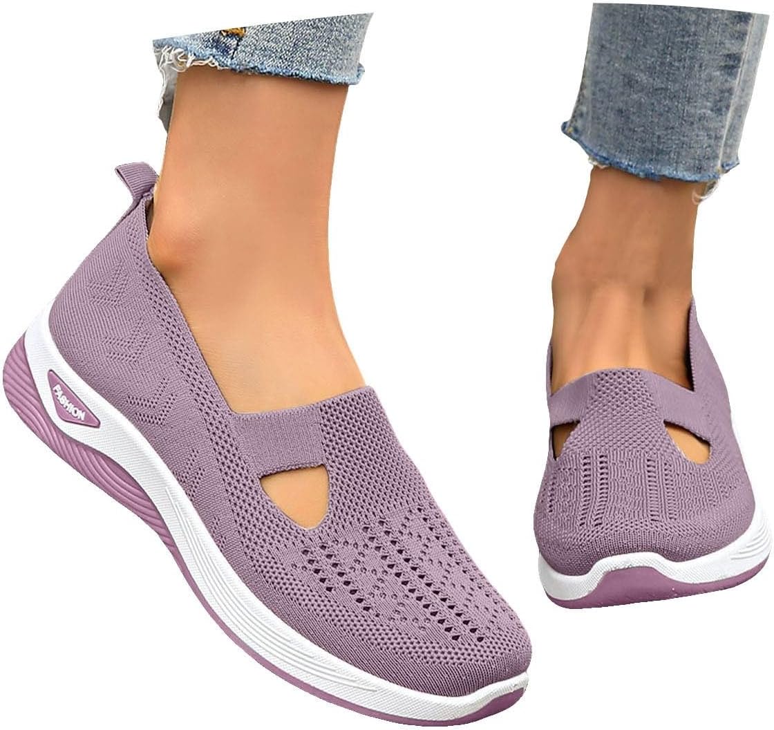 Cyrielle Zapatos Mujer Transpirables – Zapatillas Ligeras para Poner con Soporte de Arco