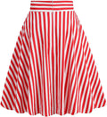 Roseline Jupe Rockabilly – Jupe Trapèze Vintage Rayée Style Années 50