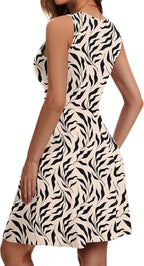 Vestito Celestina Donna – Abito Senza Maniche con Scollo a V, Vita Impero e Tasche