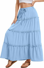 Victoire Jupe Maxi – Jupe Longue Taille Haute Fluide avec Poches