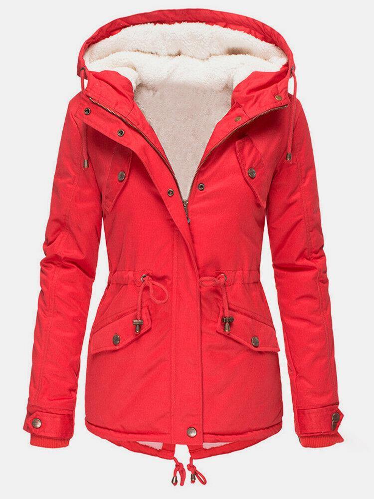 Élodie Veste d’Hiver Femme – Manteau Chaud Imperméable à Capuche & Doublure Douce