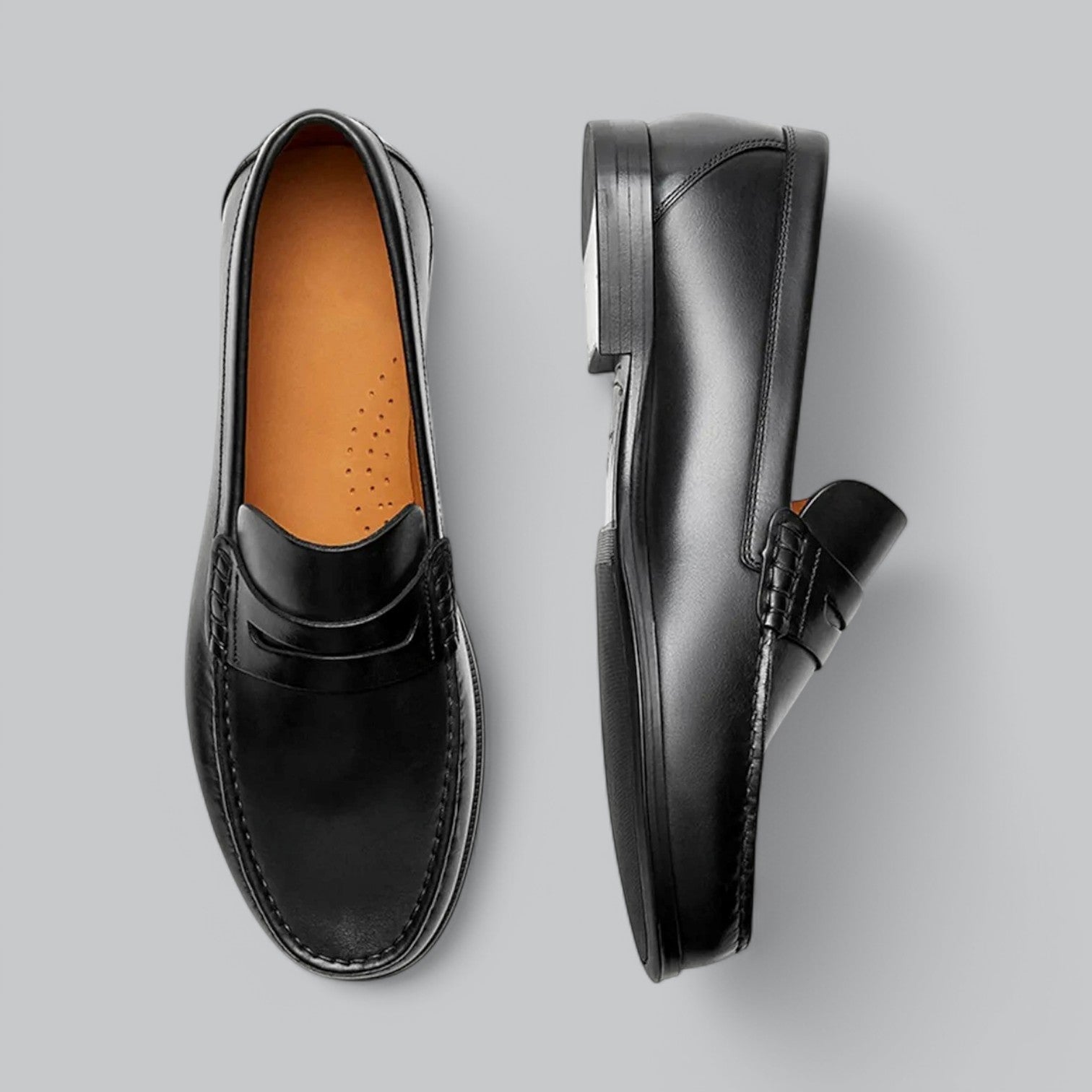 Bastien Mocassins Homme – Cuir Lisse Slip-On, Semelle Souple & Style Habillé