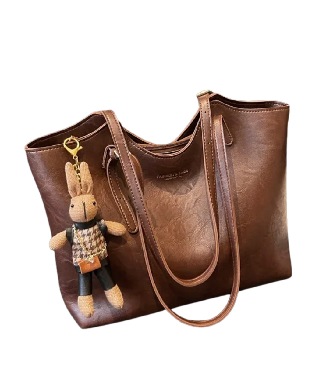 Sophie Sac Cabas Femme – Tote Vintage Spacieux avec Pendentif Amovible