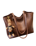 Sophie Sac Cabas Femme – Tote Vintage Spacieux avec Pendentif Amovible