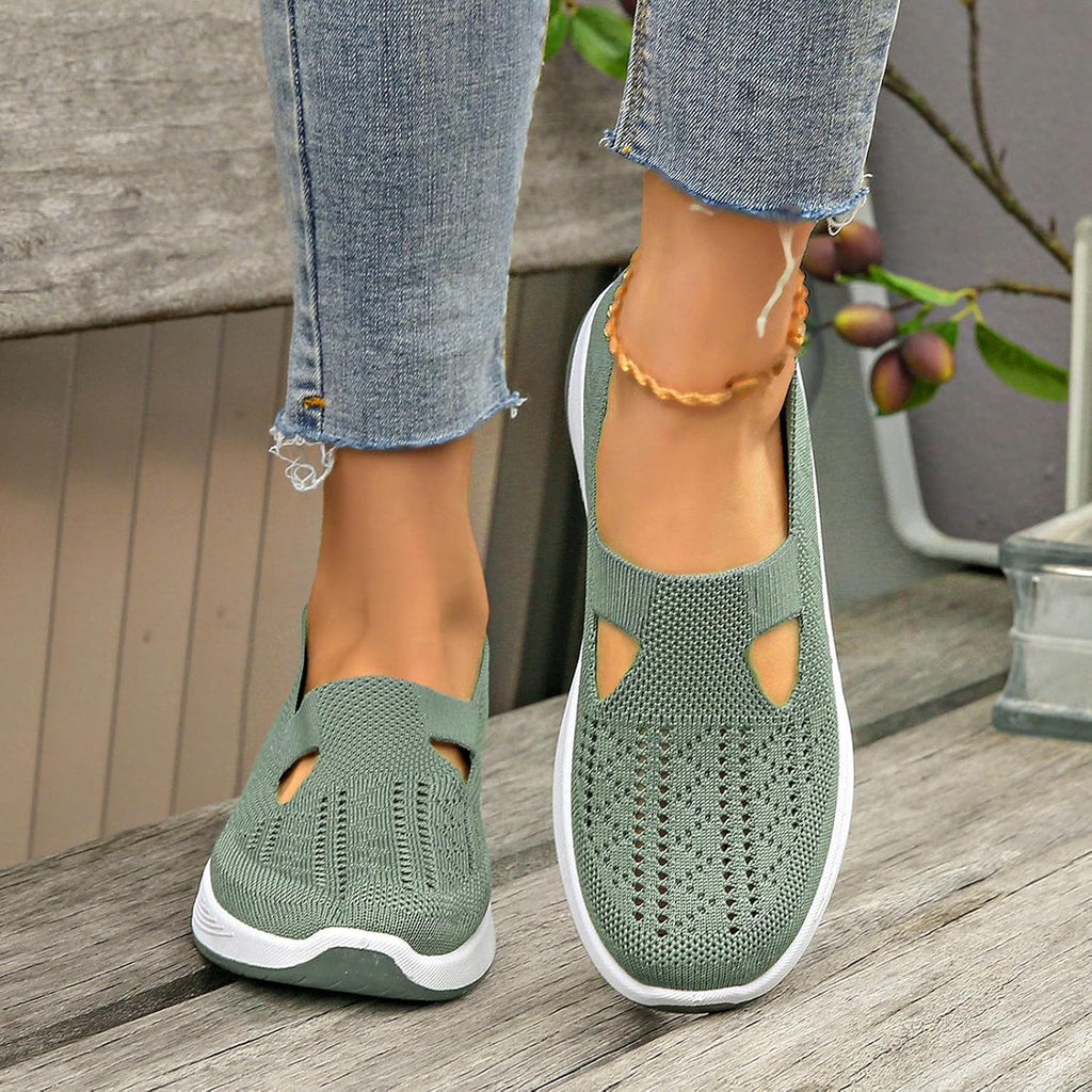 Cyrielle Zapatos Mujer Transpirables – Zapatillas Ligeras para Poner con Soporte de Arco