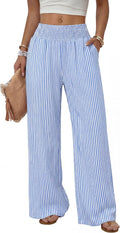 Héloïse Pantalon Femme – Pantalon Large Taille Haute avec Poches