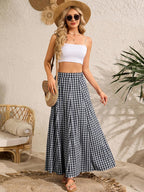 Élodianne Jupe Maxi – Jupe Longue Plissée Taille Haute Élégante avec Poches Latérales