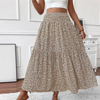Eulalie Jupe Maxi – Jupe Longue Bohème Taille Haute avec Poches et Imprimé Floral