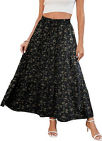 Séraphine Jupe Maxi – Jupe Longue Fluide Taille Haute avec Poches Style Bohème
