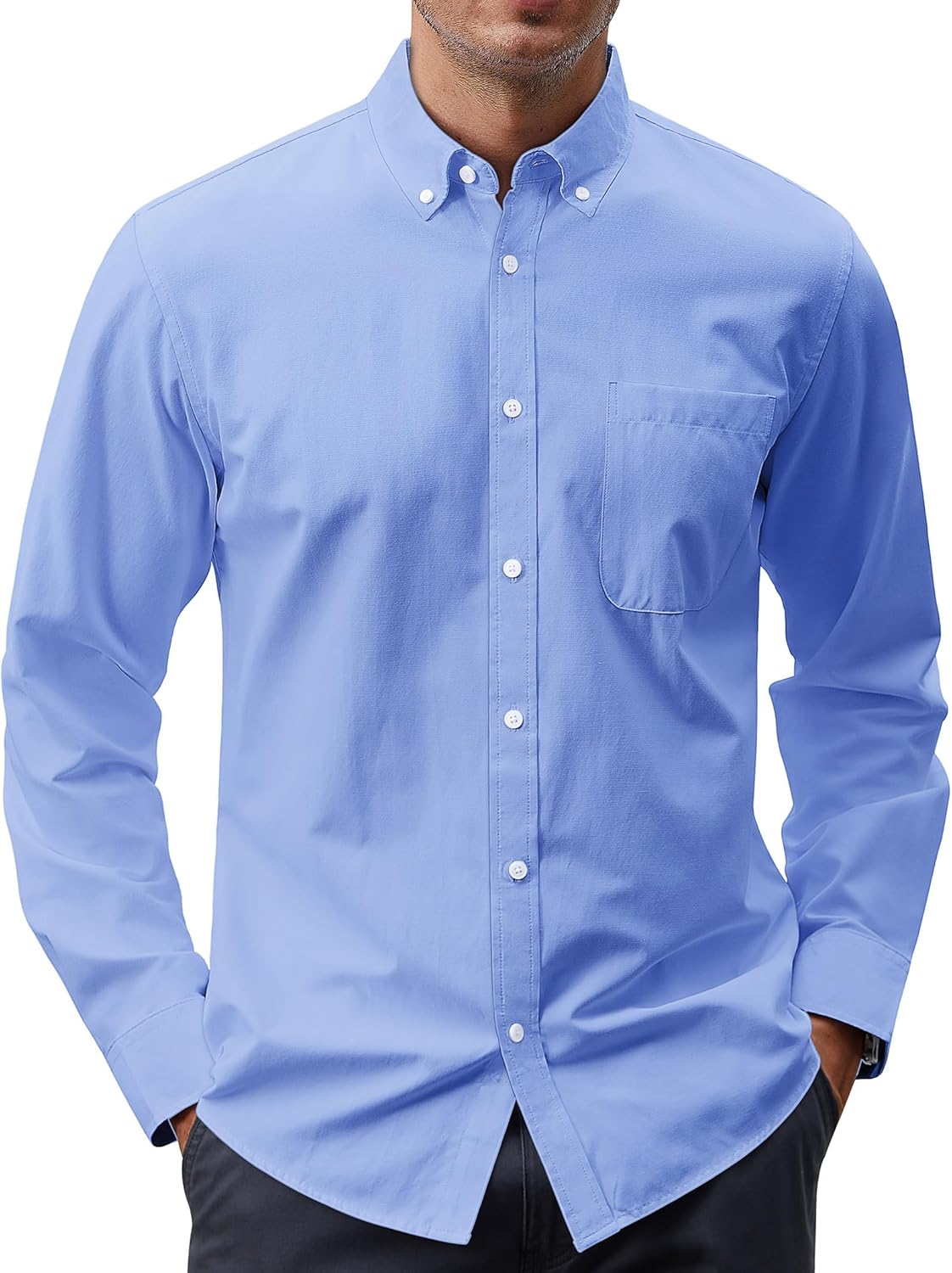 Adrian Chemise Homme à Manches Courtes – Chemise Légère à Boutons pour l'Été