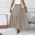 Eulalie Jupe Maxi – Jupe Longue Bohème Taille Haute avec Poches et Imprimé Floral