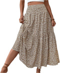 Eulalie Jupe Maxi – Jupe Longue Bohème Taille Haute avec Poches et Imprimé Floral