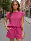 Isabelle Ensemble Lounge Femme – Set Deux Pièces avec Haut à Manches Capes et Short