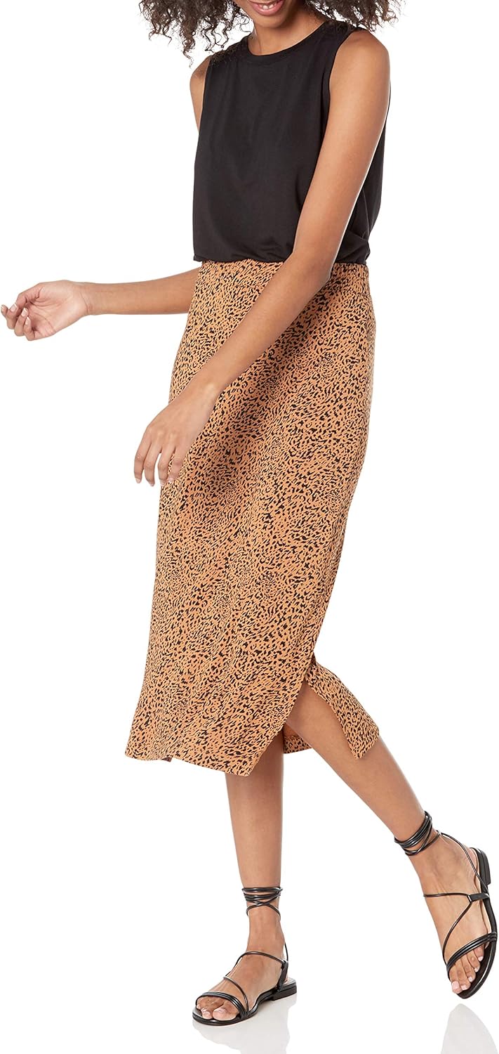 Coralie Jupe Midi – Jupe Pull-On en Jersey Extensible au Tombé Élégant