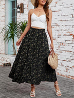 Séraphine Jupe Maxi – Jupe Longue Fluide Taille Haute avec Poches Style Bohème