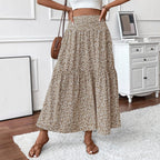 Eulalie Jupe Maxi – Jupe Longue Bohème Taille Haute avec Poches et Imprimé Floral