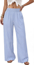 Héloïse Pantalon Femme – Pantalon Large Taille Haute avec Poches