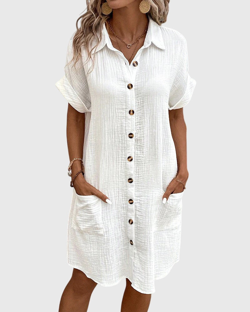 Élodie Robe Fluide Confort – Robe Légère au Style Décontracté Chic