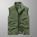 Bastien Men's Bodywarmer – Outdoor Vest with Zipper Closure, Stand-Up Collar, and Functional Pockets  