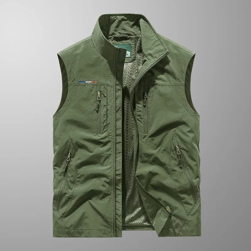 Bastien Men's Bodywarmer – Outdoor Vest with Zipper Closure, Stand-Up Collar, and Functional Pockets  