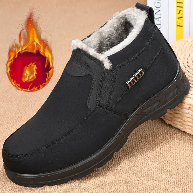 Théo Chaussures Hiver Homme – Bottines Thermiques à Enfiler avec Doublure Chaude