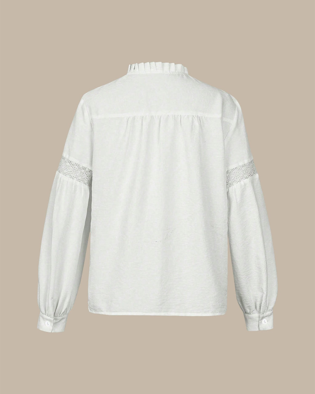 Lysiane Blusa Donna – Blusa Casual con Volant, Tessuto Goffrato e Bottoni Eleganti