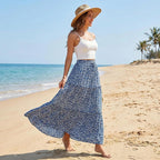 Maëlys Jupe Maxi – Jupe Longue Bohème Fleurie Taille Haute Fluide et Élégante