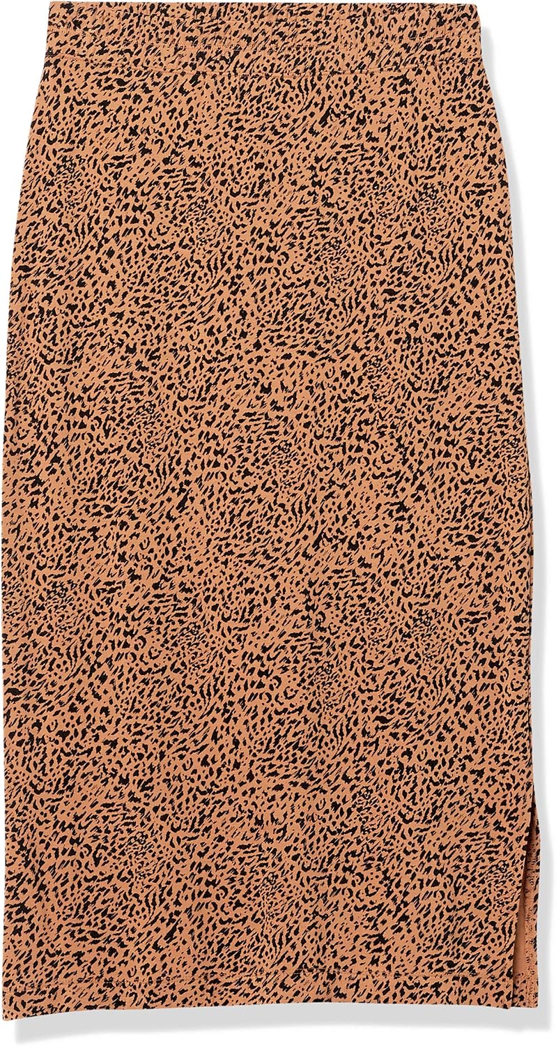 Coralie Jupe Midi – Jupe Pull-On en Jersey Extensible au Tombé Élégant