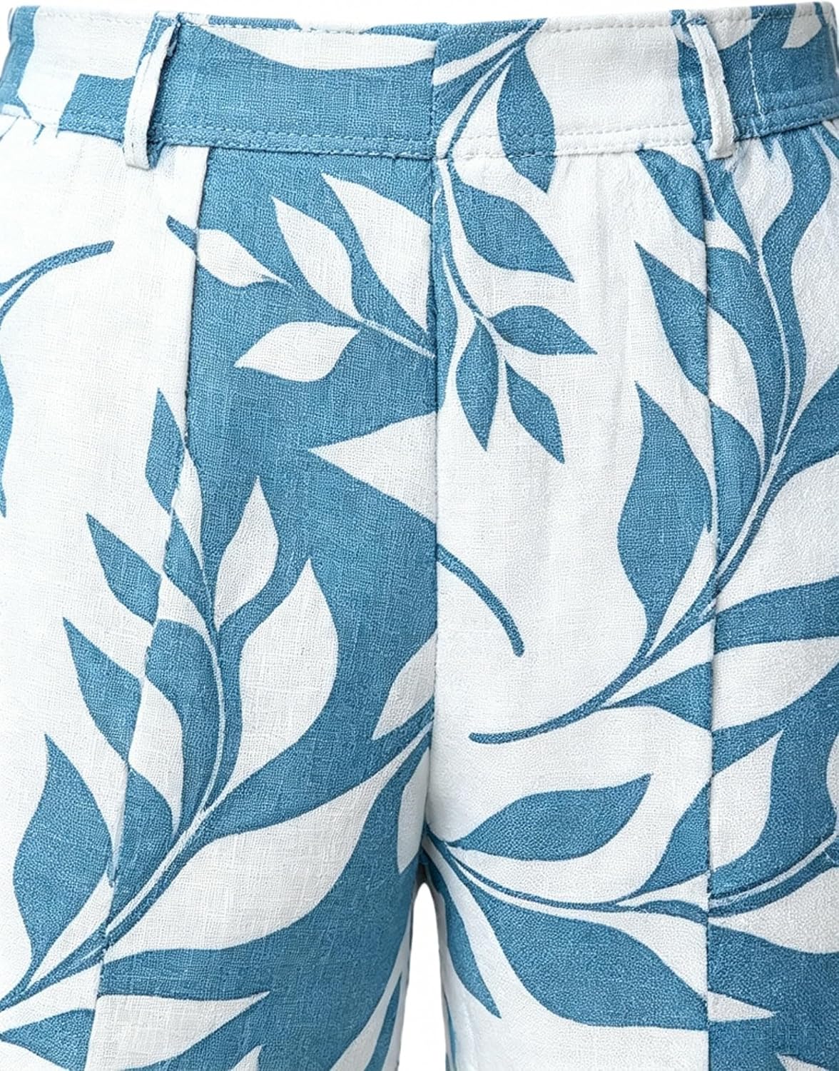 Francesca Ensemble Femme Deux Pièces – T-Shirt Uni et Short Imprimé Feuillage