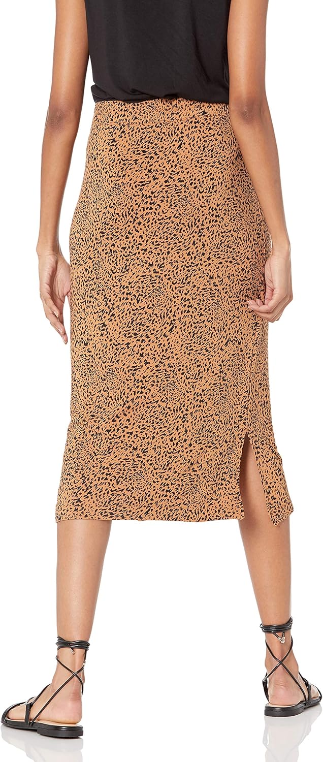 Coralie Jupe Midi – Jupe Pull-On en Jersey Extensible au Tombé Élégant