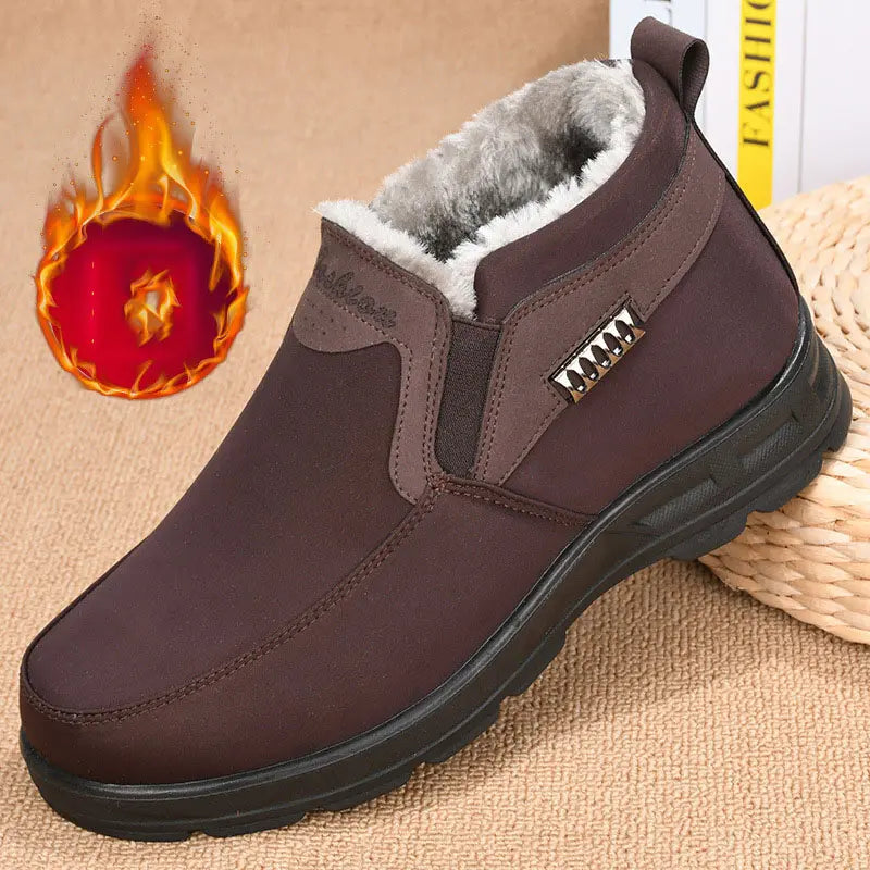 Théo Chaussures Hiver Homme – Bottines Thermiques à Enfiler avec Doublure Chaude