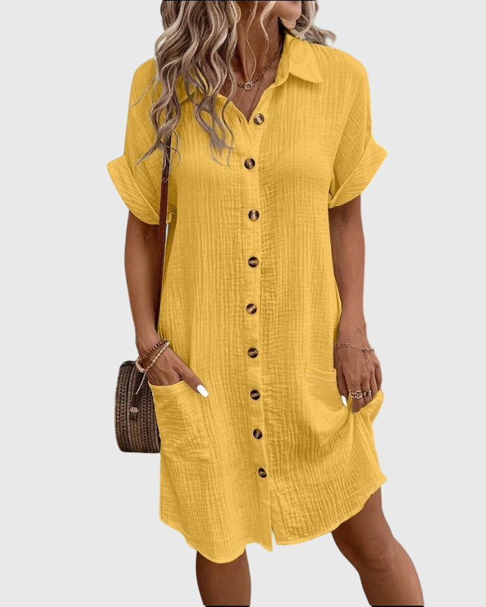 Élodie Robe Fluide Confort – Robe Légère au Style Décontracté Chic