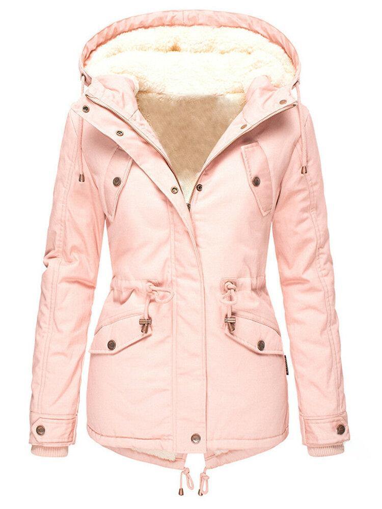 Élodie Veste d’Hiver Femme – Manteau Chaud Imperméable à Capuche & Doublure Douce