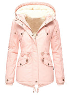 Élodie Veste d’Hiver Femme – Manteau Chaud Imperméable à Capuche & Doublure Douce